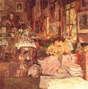 Childe Hassam The Room of Flowers Germany oil painting reproduction